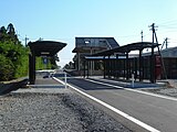 駅構内（鉄道駅施設撤去前） （2012年8月）