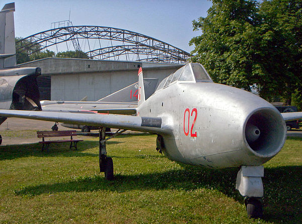 Yak-17UTI in front of the Polish Aviation Museum