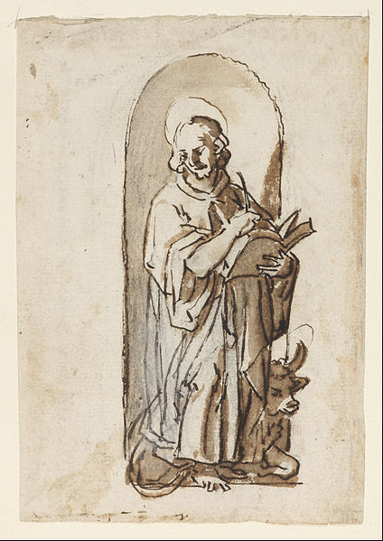 File:Jan van der Straet, called Stradanus - Page from a sketchbook showing St. Luke. - Google Art Project.jpg