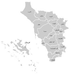 خريطة محافظات منطقة جازان