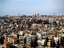 Sheikh Jarrah, a predominantly Arab neighbourhood on the road to Mount Scopus. Jerusalem vista.jpg