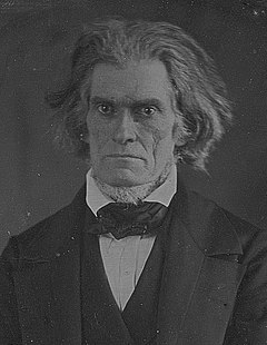 John C Calhoun by Mathew Brady, March 1849-crop, greyscale.jpg