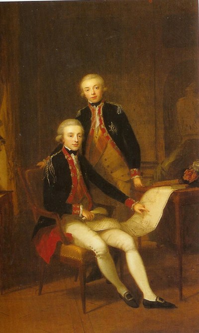 Young William and his brother Frederick in 1790