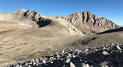 Junction Peak (left) and Mt. Keith (right) from the south