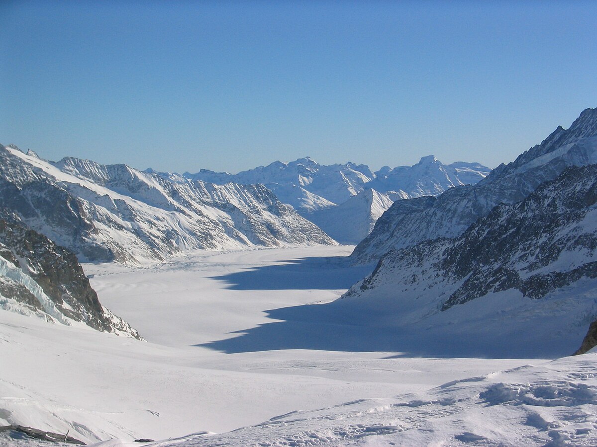 snow-covered peak of the Jungfraujoch, Grindelwald