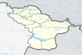 Mapa en blanco de la región de Kazajistán Oriental.