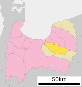 Lokasi Kamiichi di Prefektur Toyama