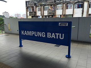 Kampung Batu station Railway station in Bandar Baru Selayang, Malaysia