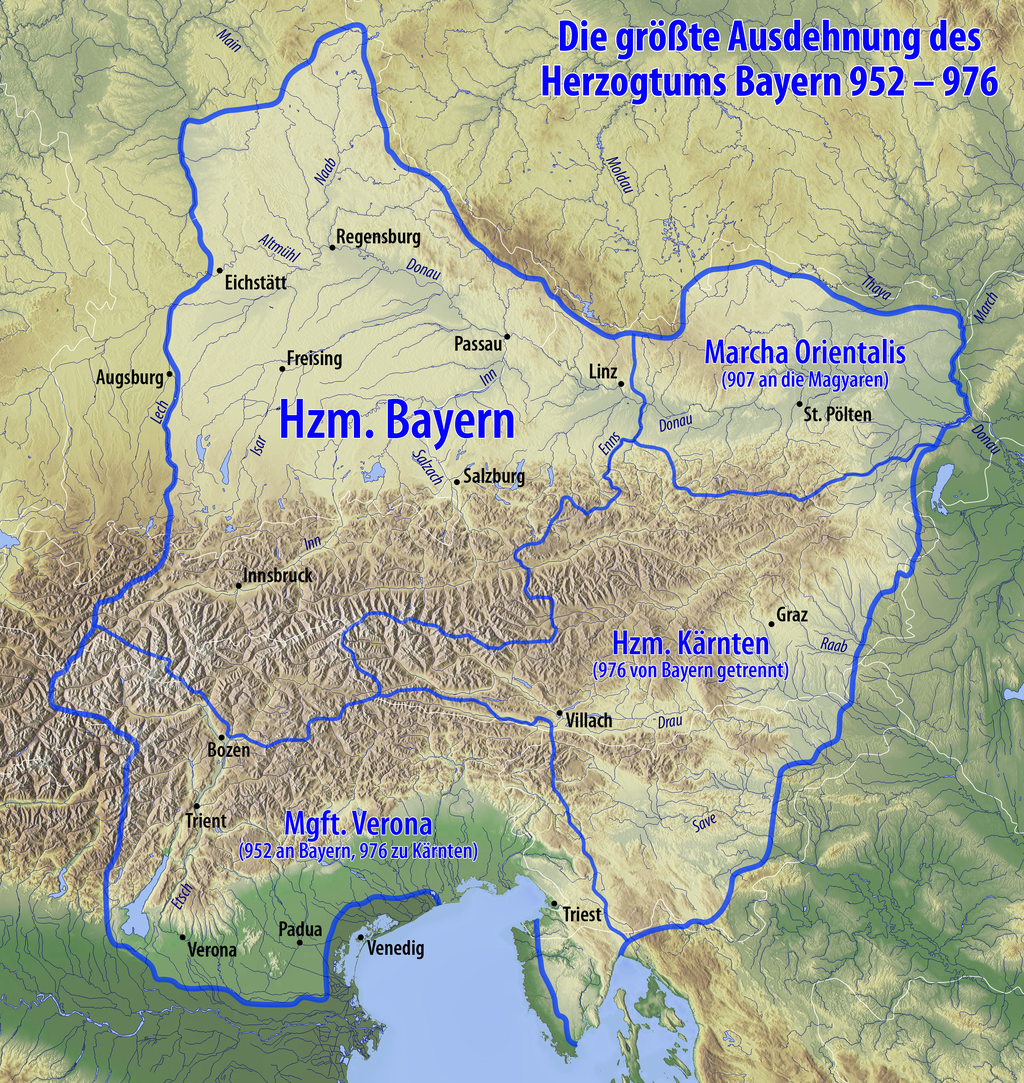 Бавария в составе Священной Римской империи в X веке