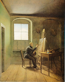 Georg Friedrich Kersting: Caspar David Friedrich in seinem Atelier, 1811 (Quelle: Wikimedia)