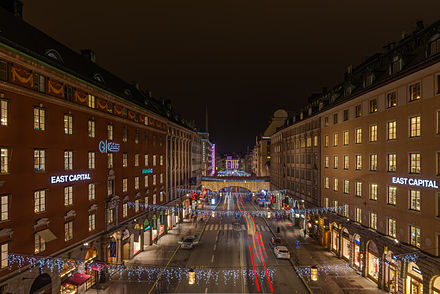 Kungsgatan at night