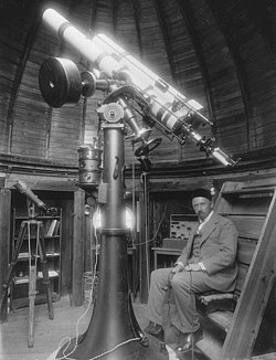 Nils Tamm på Kvistabergobservatoriet 1919.