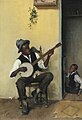 1881. Léon Delachaux, Swiss painter, The Banjo Player