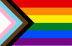 LGBTQ+ rainbow flag Quasar "Progress" variant