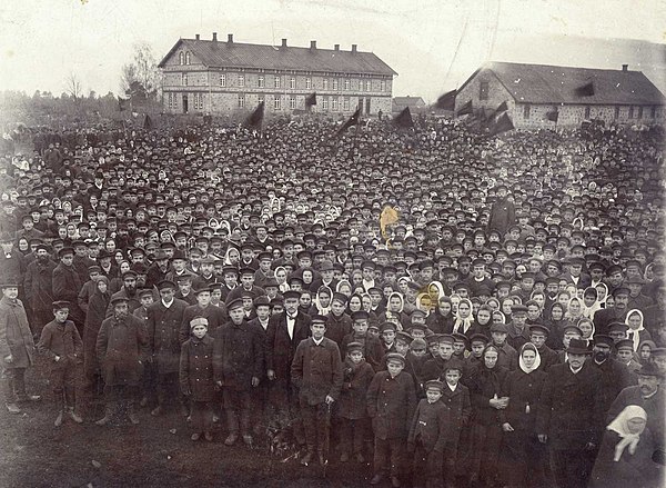 Latvians national rally in Dundaga in 1905