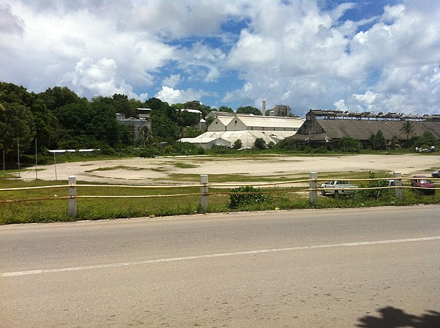 View of the Linkbelt Oval in 2012. Phosphate processing facilities can be seen in the background.