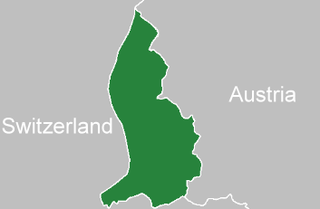 Položaj  Liechtenstein  (green)