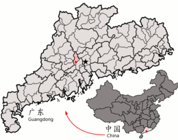 District de Sanshui - Carte