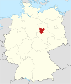 Map of Germany, position of the Börde district highlighted