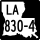 Louisiana Highway 830-4 marker
