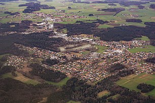 Vedere aeriană a orașului Bürmoos