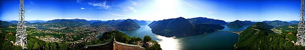 Panorama de la région luganaise.