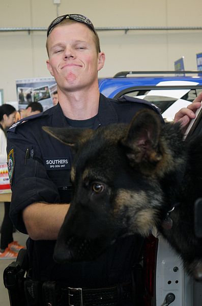 File:Luthor with his handler from NSWPF SPG Dog Unit - Flickr - Highway Patrol Images.jpg