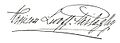 Lwoff-Parlaghy Vilma aláírása