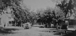 Main street of Farran's Point, Ontario in 1914. Main Street of Farran's Point, Ontario circa 1914.png