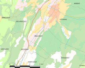 Poziția localității Bellignat