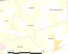 Mapa obce Saint-Félix