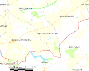 Poziția localității Saint-Aignan-des-Noyers