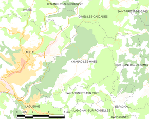 Poziția localității Chanac-les-Mines