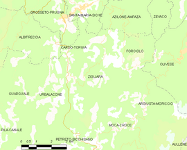 Mapa obce Zigliara
