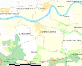 Poziția localității Castets-en-Dorthe