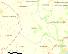 Mapa obce Baccon
