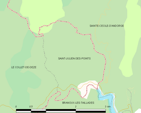 Poziția localității Saint-Julien-des-Points