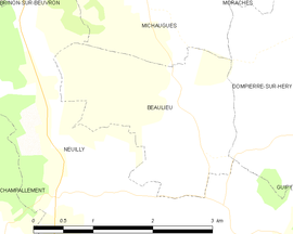 Mapa obce Beaulieu