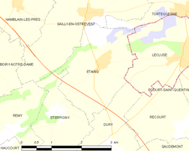 Mapa obce Étaing