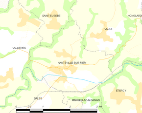 Poziția localității Hauteville-sur-Fier