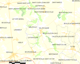 Mapa obce Val-de-Saâne