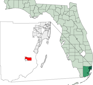 Map of Florida highlighting Homestead.png