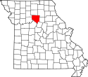 Map of Missouri highlighting Chariton County.svg