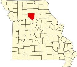 Karte von Chariton County innerhalb von Missouri