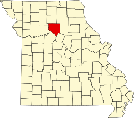 Locatie van Chariton County in Missouri