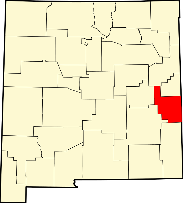 Map of New Mexico highlighting Roosevelt County