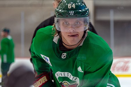 Mikael Granlund at Minnesota Wild open practice at Tria Rink in St Paul
