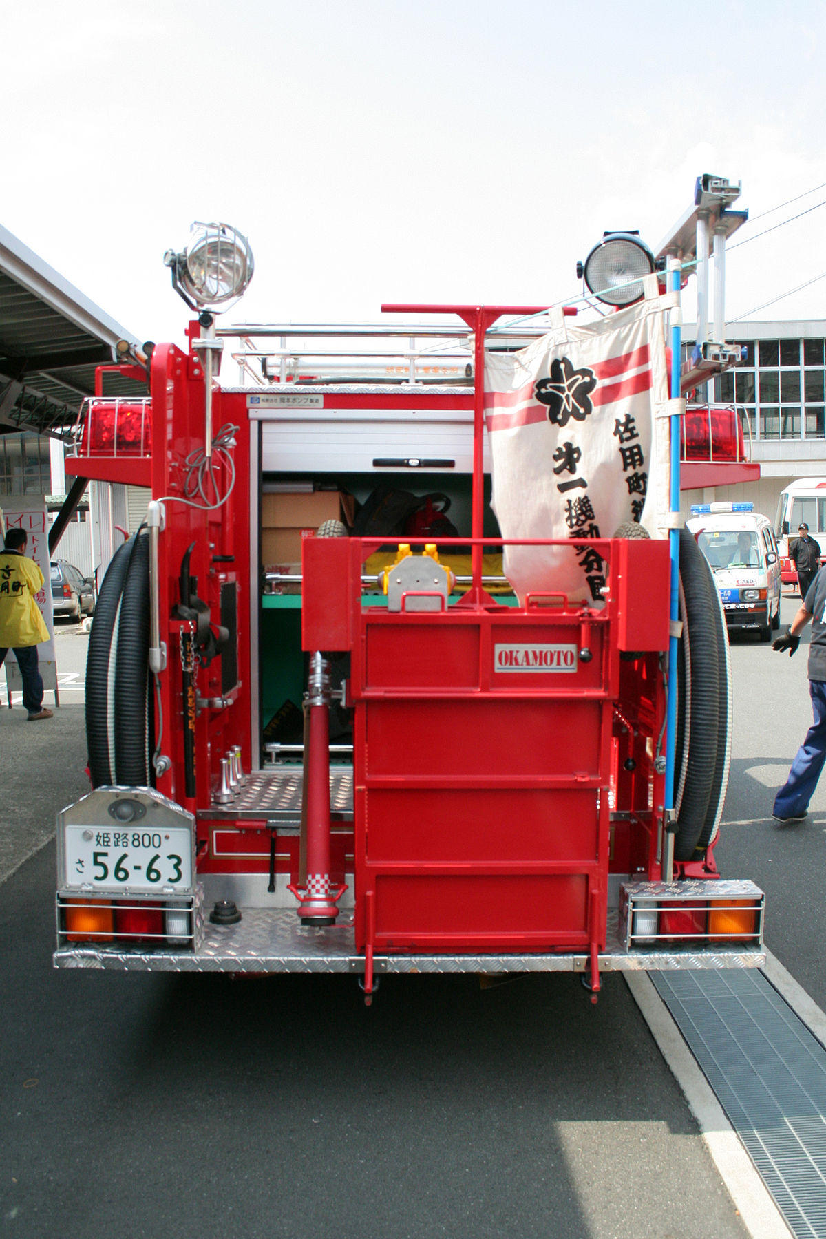 ホース運搬車 台車 消防車 ポンプ車両 車載 リアカー 2輪 手押し車 動きスムーズ 品