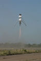 Lunar Lander Cup era Mod rocket hovering in free flight