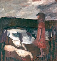 Modersohn-Becker - Ragazza con oche presso uno stagno, 1901, FKBA 09.jpg